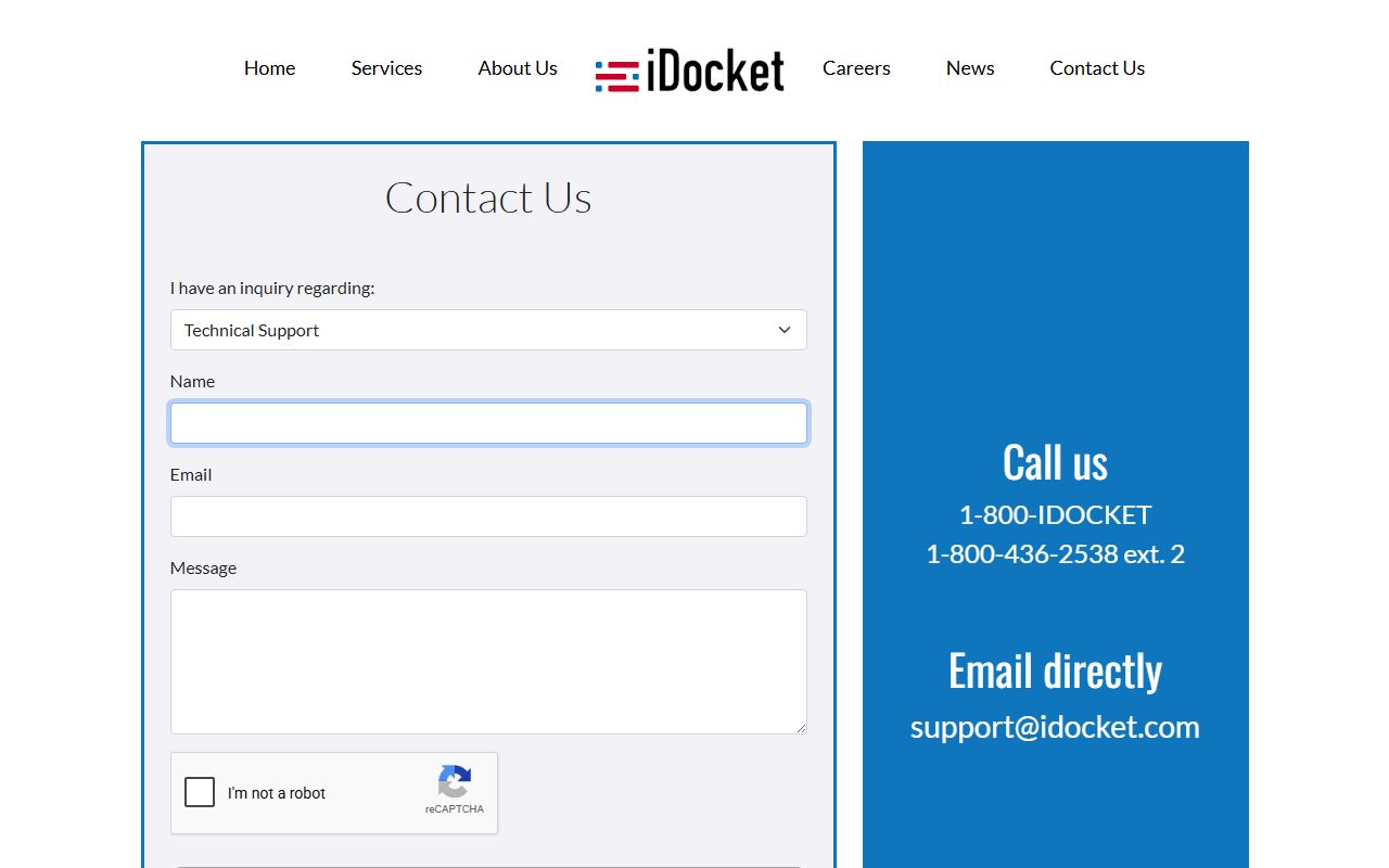 Irion County iDocket public-services portal for court record access